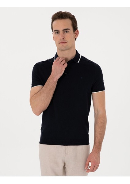 Lacivert Slim Fit Kazak