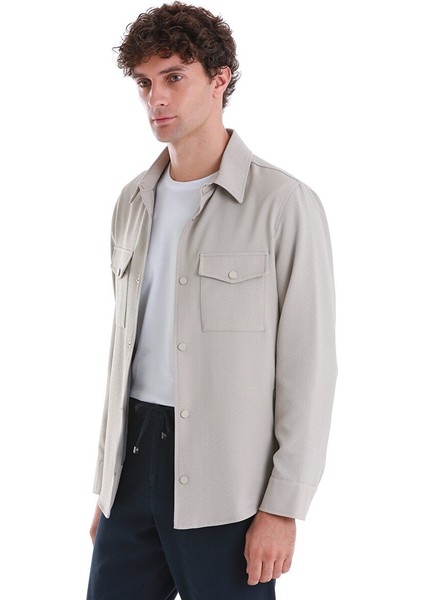 Bej Slim Fit Bebe Yaka Baharlık Mont fırsatları