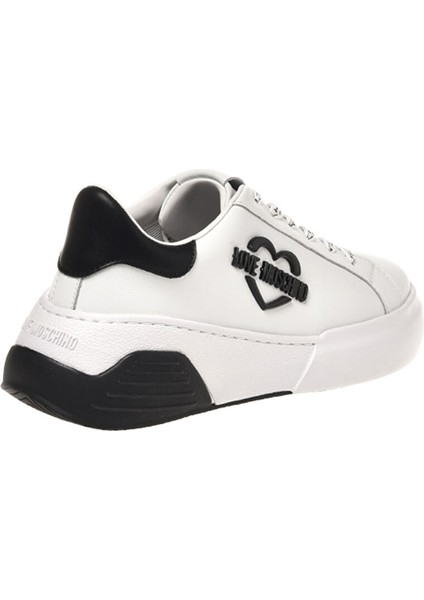 Beyaz-Siyah Kadın Deri Sneaker JA15105G1HIA110A fiyatları
