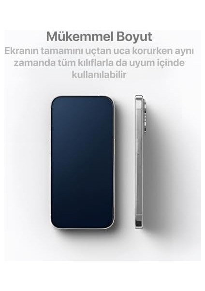 Iphone 15 Pro Max Için Superglass Ekstra Kalınlaştırılmış Güçlü Ekran Koruyucu Kırılmaz Temperli Cam Koruma Parmak Izi Tutmayan Oleofobik Yüzey (Superglass, 15 Pro Max)