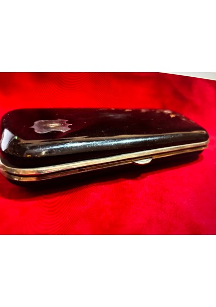 Gümüş Işlemeli Baga Kutu 14 cm 7 cm 2 cm Ölçülerinde
