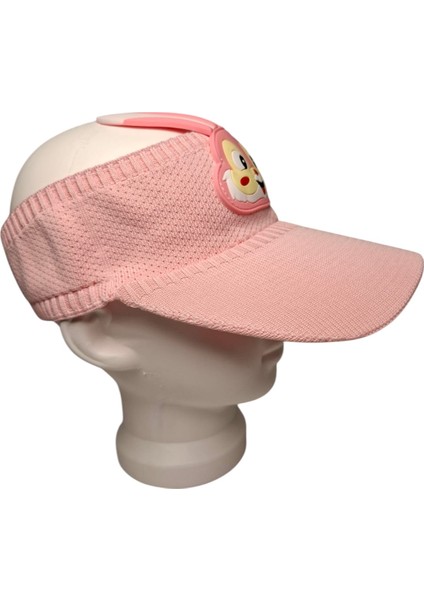 2-8 Yaş Kız Çocuk Açık Pembe Renk Rabbit Figürlü Yazlık Vizör Şapka fırsatları