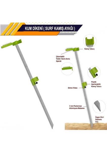 Ayarlanabilir Surf Kamış Ayağı | Kum Dikeni |