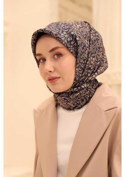 Twill Ipek Eşarp - 11464-33 Lacivert modelleri