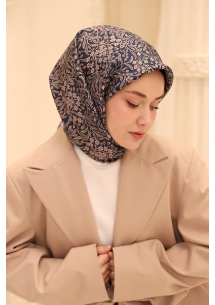 Twill Ipek Eşarp - 11464-33 Lacivert indirimleri