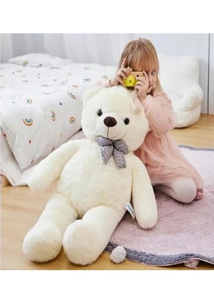 Sevimli Peluş Şaşkın Ayı 80 cm - Sevgiliye Özel Hediye Beyaz modelleri