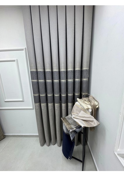 Nivemeshome Çakı FJ672069 V-5422 Taş 1/3 Sık Pileli Fon Perde Apm