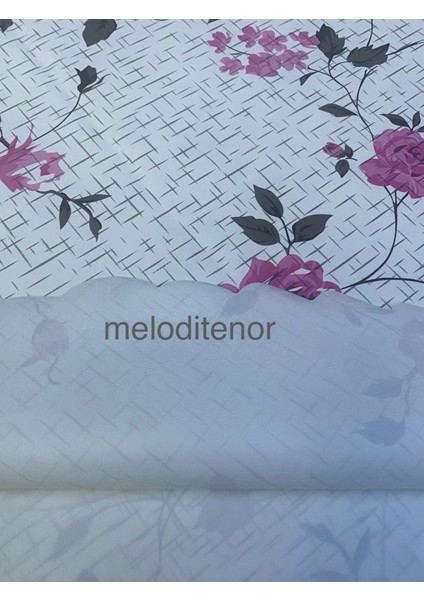 Elyaf Astarlı Çiçekli Kaymaz Pvc Yuvarlak Muşamba Masa Örtüsü 140 cm Q fırsatları