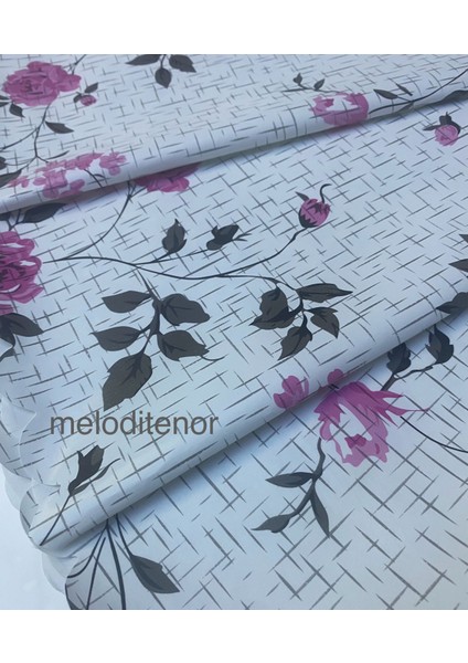 Elyaf Astarlı Çiçekli Kaymaz Pvc Yuvarlak Muşamba Masa Örtüsü 140 cm Q indirimleri