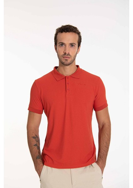 Teal Polo Yaka Erkek Tişört Kırmızı fırsatları