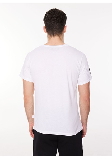 Bisiklet Yaka Baskılı Beyaz Erkek T-Shirt Mtt G540 Rekst_reflector Regular fırsatları