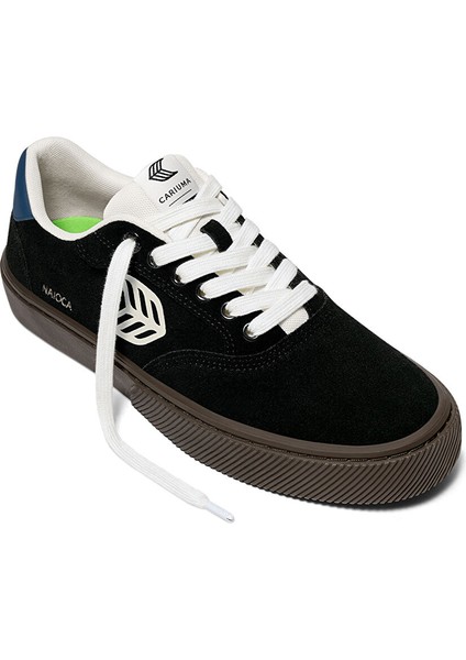 511802B53M - Naıoca Suede Sneaker Siyah - Beyaz Süet Erkek Günlük Spor Ayakkabı