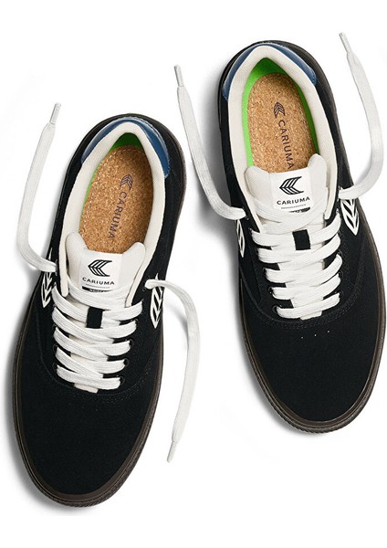 511802B53M - Naıoca Suede Sneaker Siyah - Beyaz Süet Erkek Günlük Spor Ayakkabı