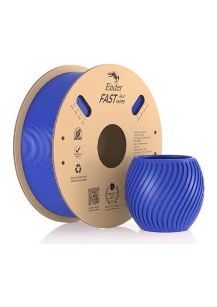 Storemax Ender Fast Pla Filament 1,75 Mm, 3D Yazıcı Filament 300 Mm/sn'ye Kadar Yüksek Hız, Geri Dönüştürülebilir Karton Makara, Çoğu Fdm 3D Yazıcıya Uygun - 1 kg (2,2 Lb) Mavi modelleri