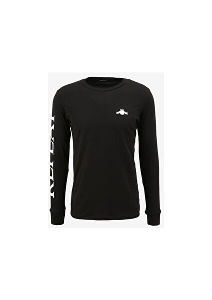 Bisiklet Yaka Düz Siyah Erkek T-Shirt M6474 098 Black