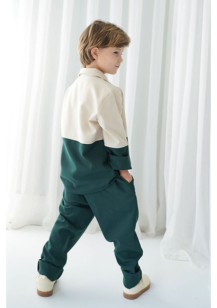 Yeşil Krem Retro Ceket - Carrot Pantolon Takım indirimleri