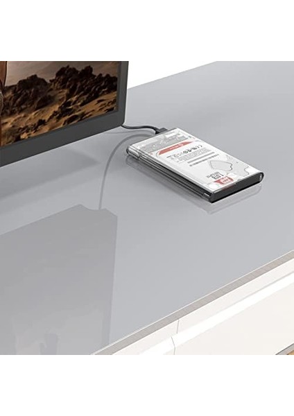 USB 3.0 Micro B Şeffaf 2.5” Inch Sata SSD Hard Disk Kutusu