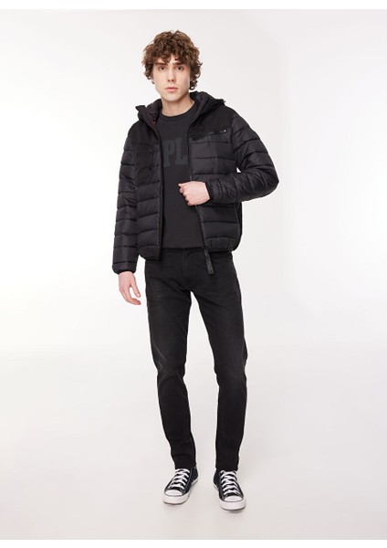 Siyah Erkek Mont M8353 099 Blackboard