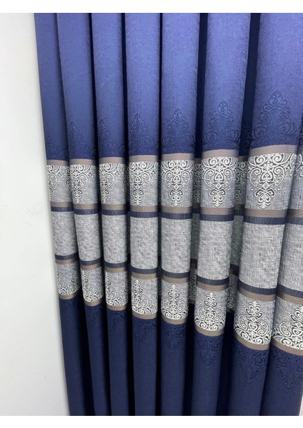 Nivemeshome Çakı FJ672069 V-530 Lacivert 1/3 Sık Pileli Fon Perde Apm fırsatları