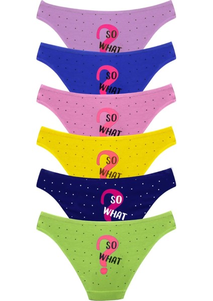 Bikini Külot 6 Adet Karışık Renk