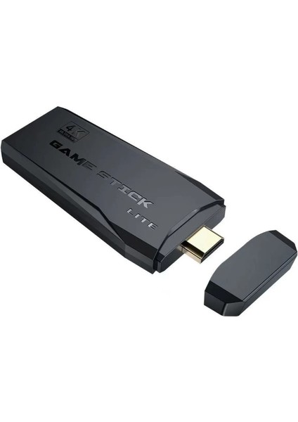 M8 Lite Stick | 64GB Hafıza | 4K Çözünürlük | 5000+ Retro Oyun | Çift Kablosuz Joystick | HDMI Game Stick