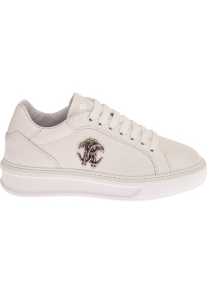 Beyaz Kadın Deri Sneaker 22408 D