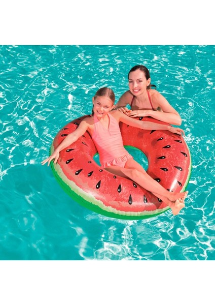 Şişme Karpuz Desenli Simit Havuz Simidi 86 Cm, Eğlenceli ve Rahat Kullanım fırsatları