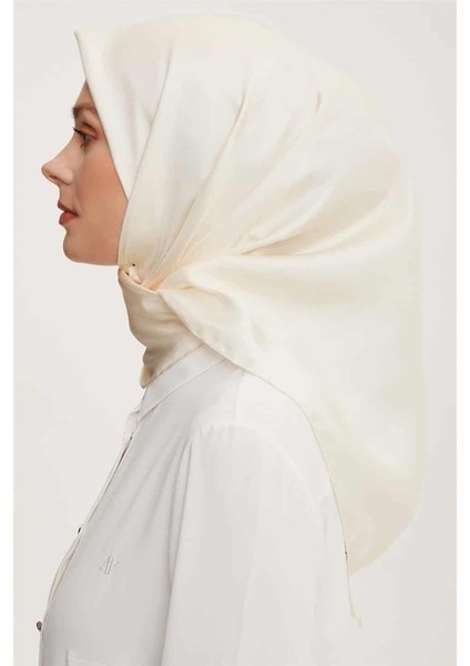 Düz Ipek Eşarp - 67 Ekru Twill fırsatları