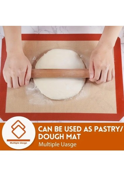 2 Adet Kendiliğinden Yağlı Pişirme Matı Yanmaz Yapışmaz Yıkanabilir Fırın Matı 40X30