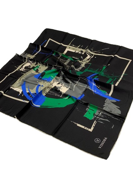 Twill Ipek Eşarp - 50788 - 0032-0036 Saks Zümrüt