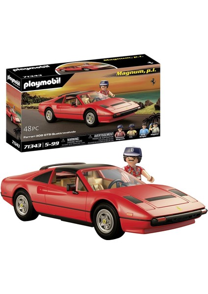 Famous Cars 71343 Magnum, P.i. Ferrari 308 Gts Quattrovalvole, Süper Spor Araba, Araba Hayranları Için Koleksiyon Parçası, Koleksiyoncular ve 5 Yaşından Büyük Çocuklar Için Oyuncak