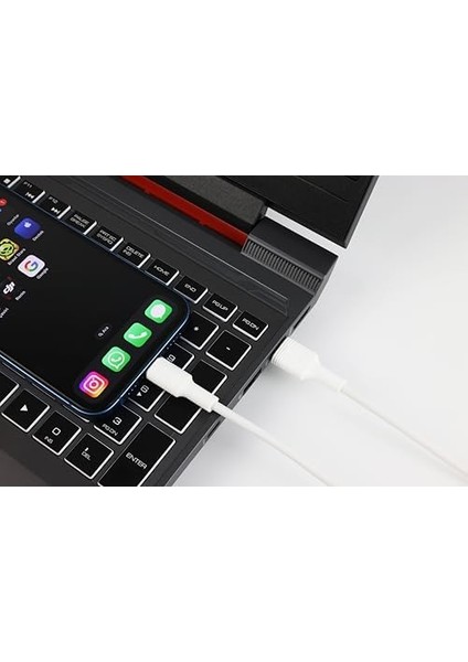 Coral Iphone Uyumlu USB A-Lightning Şarj Kablosu, Beyaz Kablo, Beyaz/beyaz Uçlar (120 Cm) modelleri