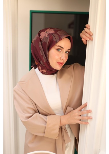 Twill Ipek Eşarp - 11441-06 Vişne