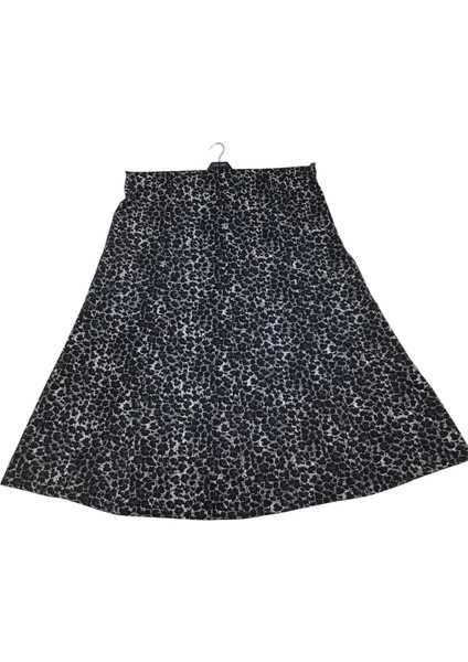 Kadın Beli Lastikli Leopar Desenli Büyük Beden Balık Etek fiyatları