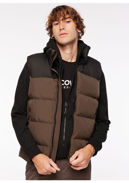 People By Fabrika Siyah Kadın Normal Kalıp Puffer Mont MKAW22-37