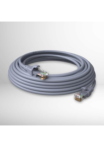 Kablo 10M Cat6 Utp Network-Ağ-Ethernet Patch Kablosu Lszh 24 Awg (Gri) modelleri