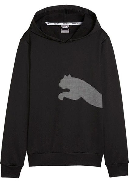Siyah Kadın Kapüşon Normal Düz Sweatshirt 52507301 Bıg Cat French Terry Hoodı