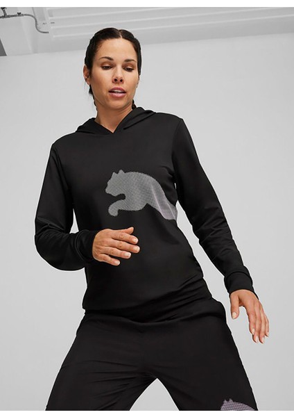 Siyah Kadın Kapüşon Normal Düz Sweatshirt 52507301 Bıg Cat French Terry Hoodı modelleri