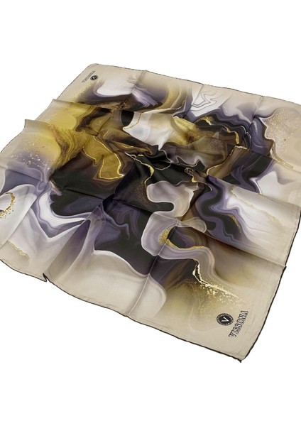 Twill İpek Eşarp - 50505 - 0033-0044 Yağ Yeşili