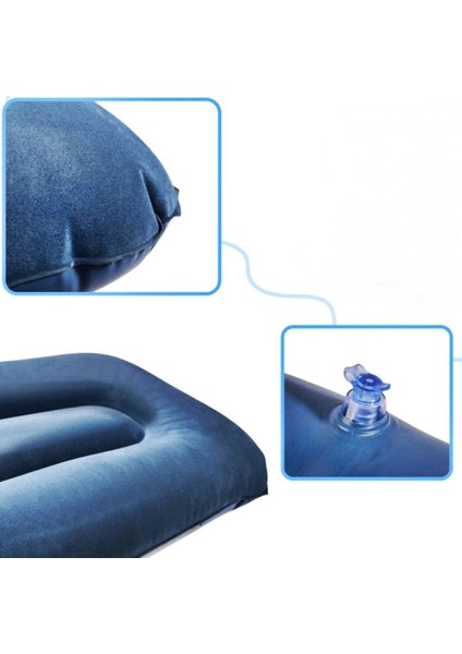 Lacivert Şişme Yastık, Seyahat ve Kamp Için Rahat Ortopedik Destek, Çok Renkli indirimleri