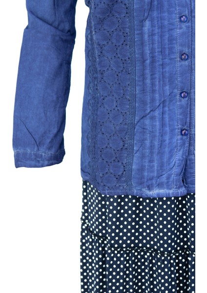 Kadın Bluz Şile Bezi Keten %100 Saf Pamuk Dokuma Kumaş Dantel Çiçek Model Hafifveserin Tutar fırsatları