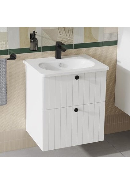 Root Square A4273236 Lavabo Bataryası, Mat Siyah