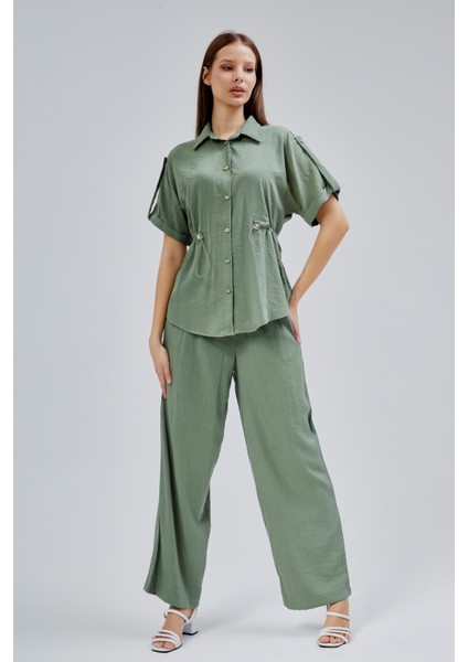 Haki Rahat Kesim Gömlek Pantolon Takım fiyatları