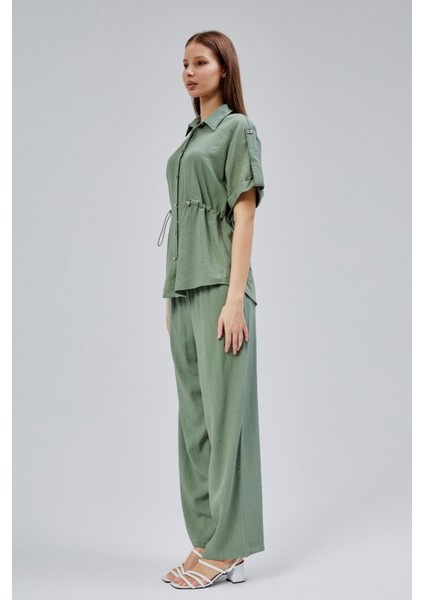 Haki Rahat Kesim Gömlek Pantolon Takım indirimleri