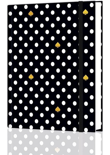 Journals 16,5X22,5 cm Gizli Spiralli Noktalı Defter Tarihsiz Not Defteri - Polka Gold