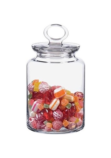 Kitchen Plastik Contalı Cam Kavanoz 98677