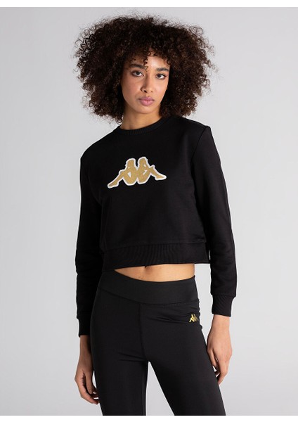 Siyah Kadın Dik Yaka Sweatshirt 341L6RW Logo Bautısta fiyatları