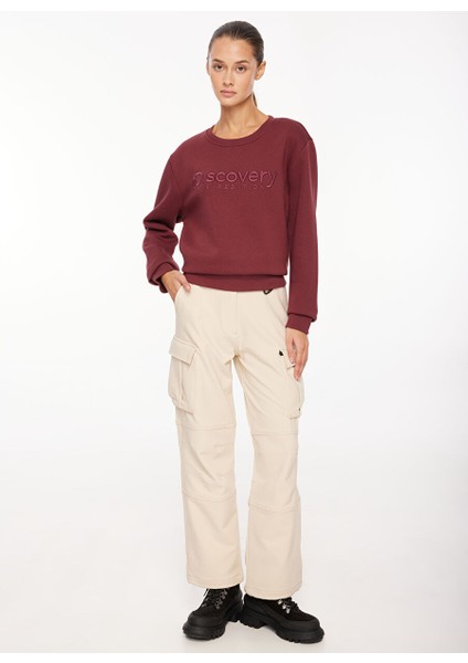 Mürdüm Kadın Bisiklet Yaka Relaxed Fit Nakışlı Sweatshirt D3WL-SWT15 fiyatları