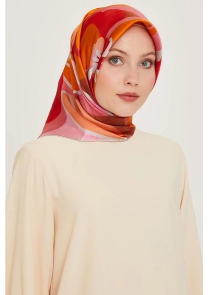 Armine Ipek Eşarp 2025 Kış - 9200-50 Kırmızı Twill