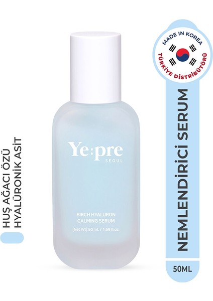 Huş Ağacı Özü ve Hyalüronik Asit Içeren Kore Nemlendirici Yatıştırıcı Serum 50ML